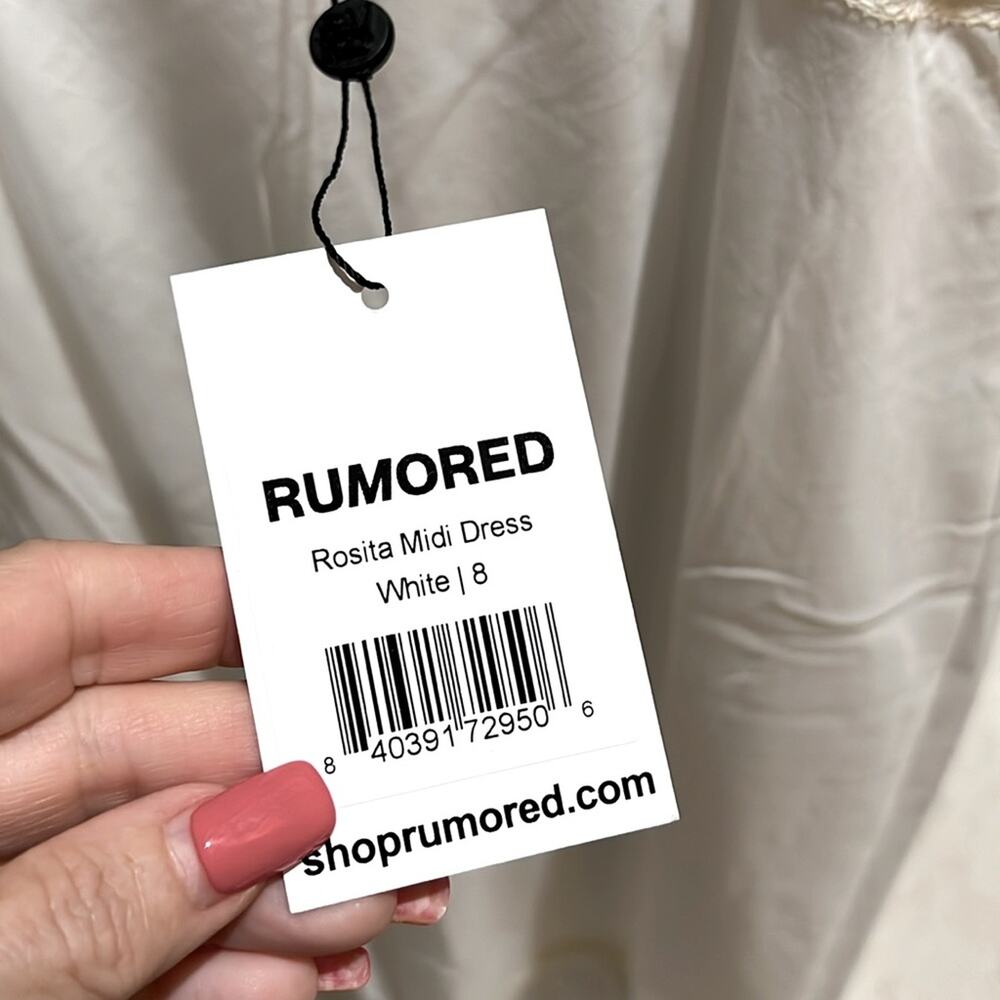 NWT REVOLVE RUMORED Rosita 100% cotton crochet lace slip dress US 8 - Picture 6 of 11